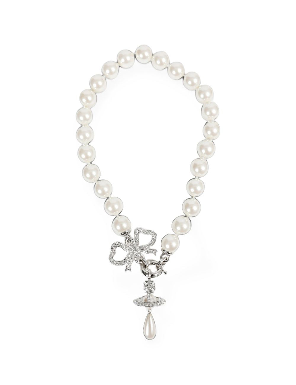 Collana con perle Rigoberta in avorio 