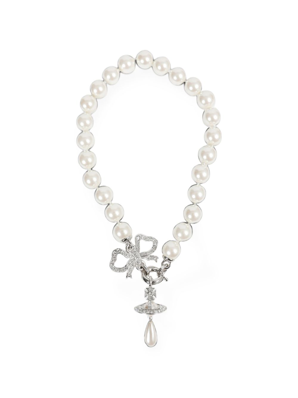 Collana con perle Rigoberta in avorio 