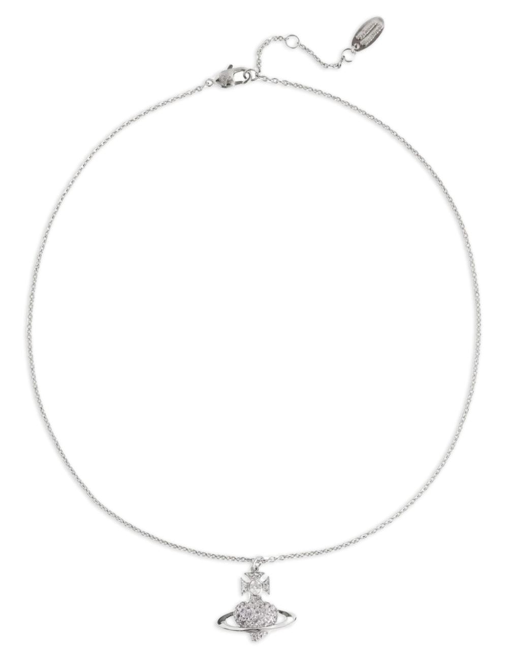 Collana con logo Orb ecristalli Agnatha color argento 