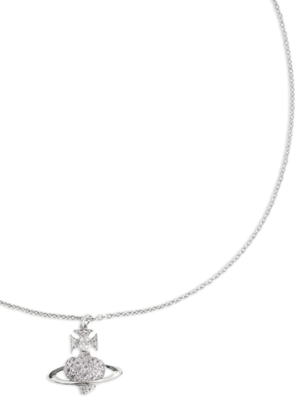Collana con logo Orb ecristalli Agnatha color argento 