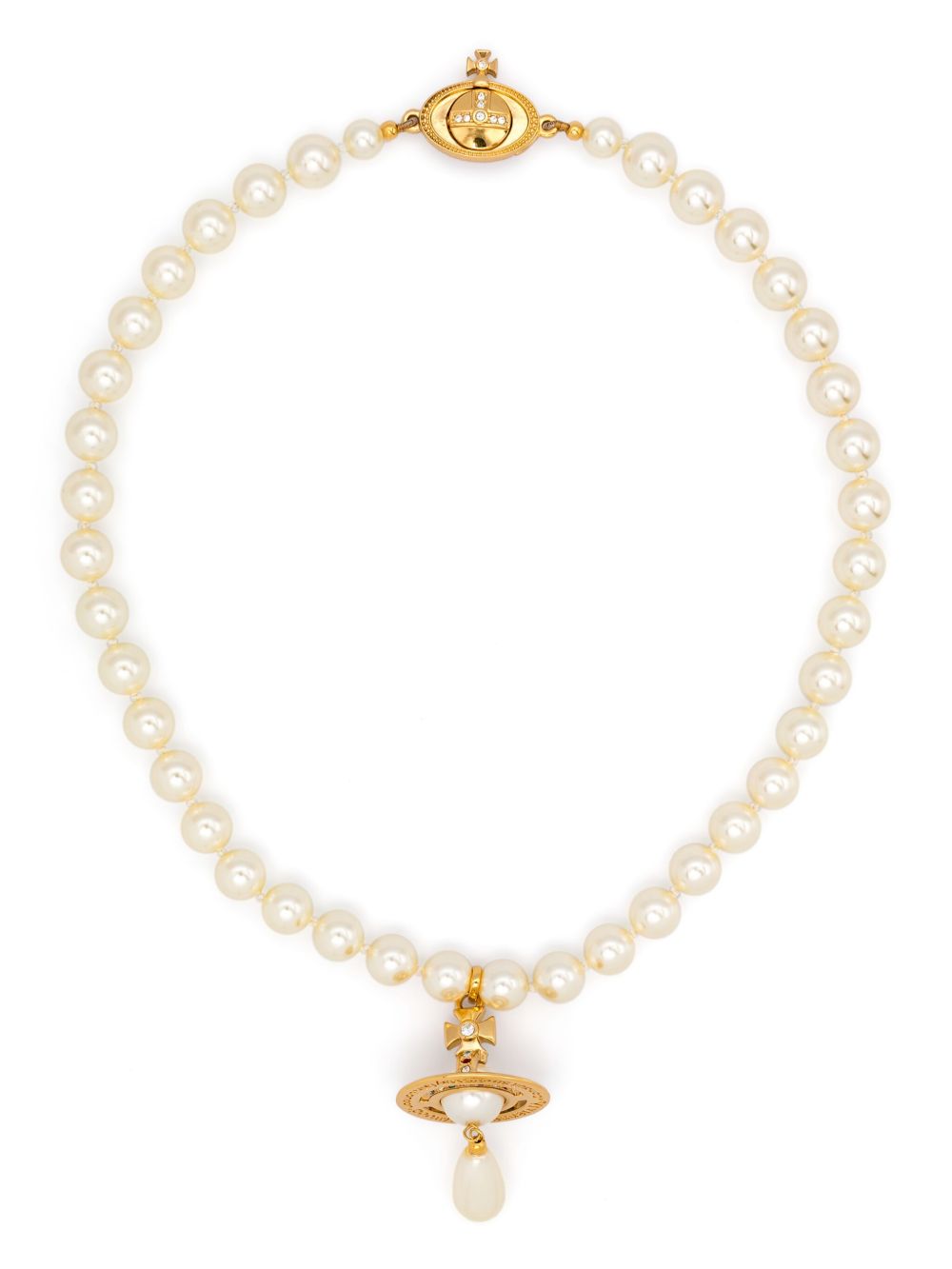 Collana con perle color oro 