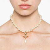 Collana con perle color oro 