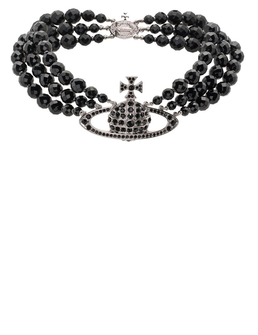 Collana girocollo Messaline in nero 