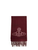 Double-faced scarf in burgundy