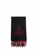 Double-faced scarf in black