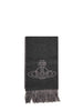 Double-faced scarf in grey