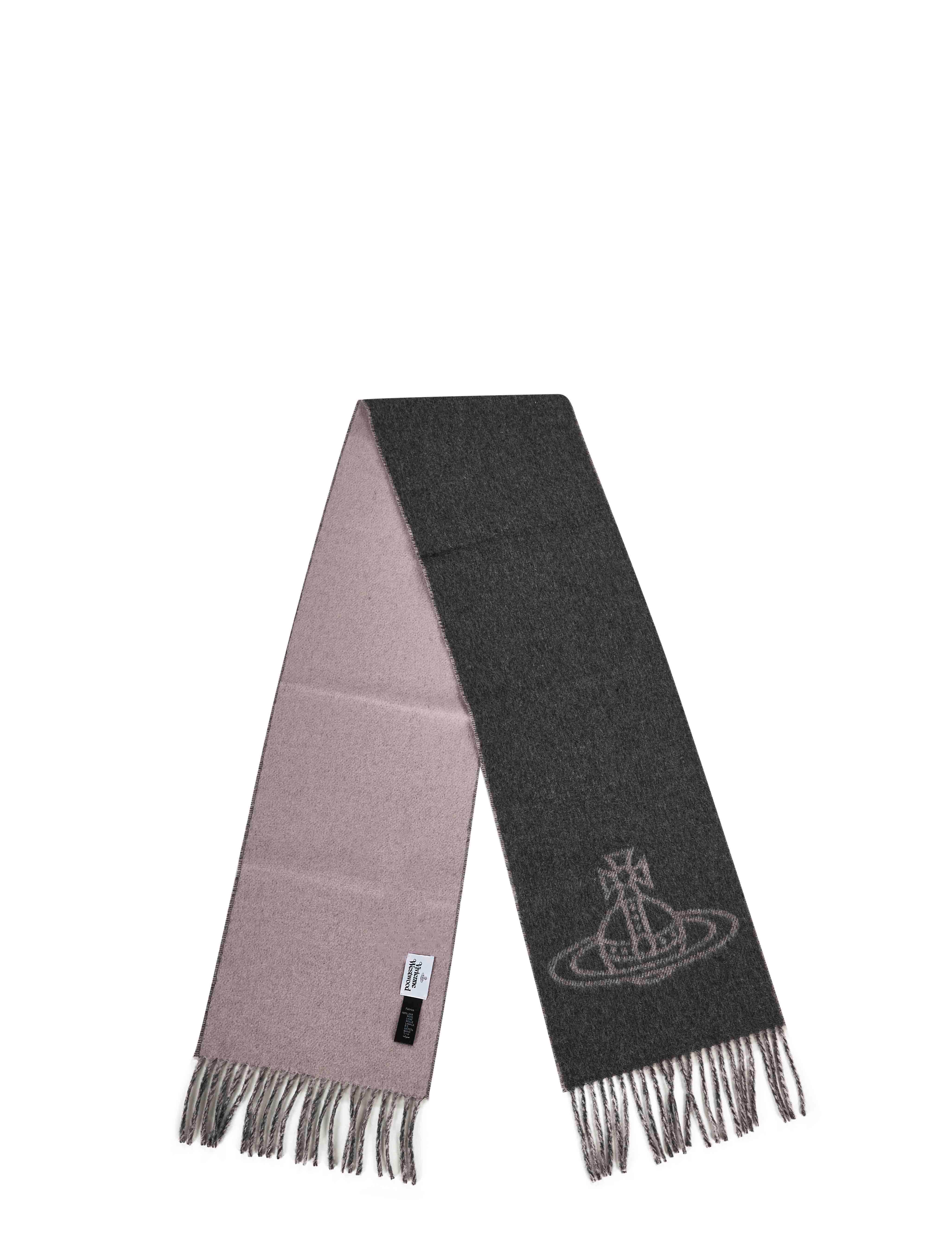 Sciarpa double face in grigio 