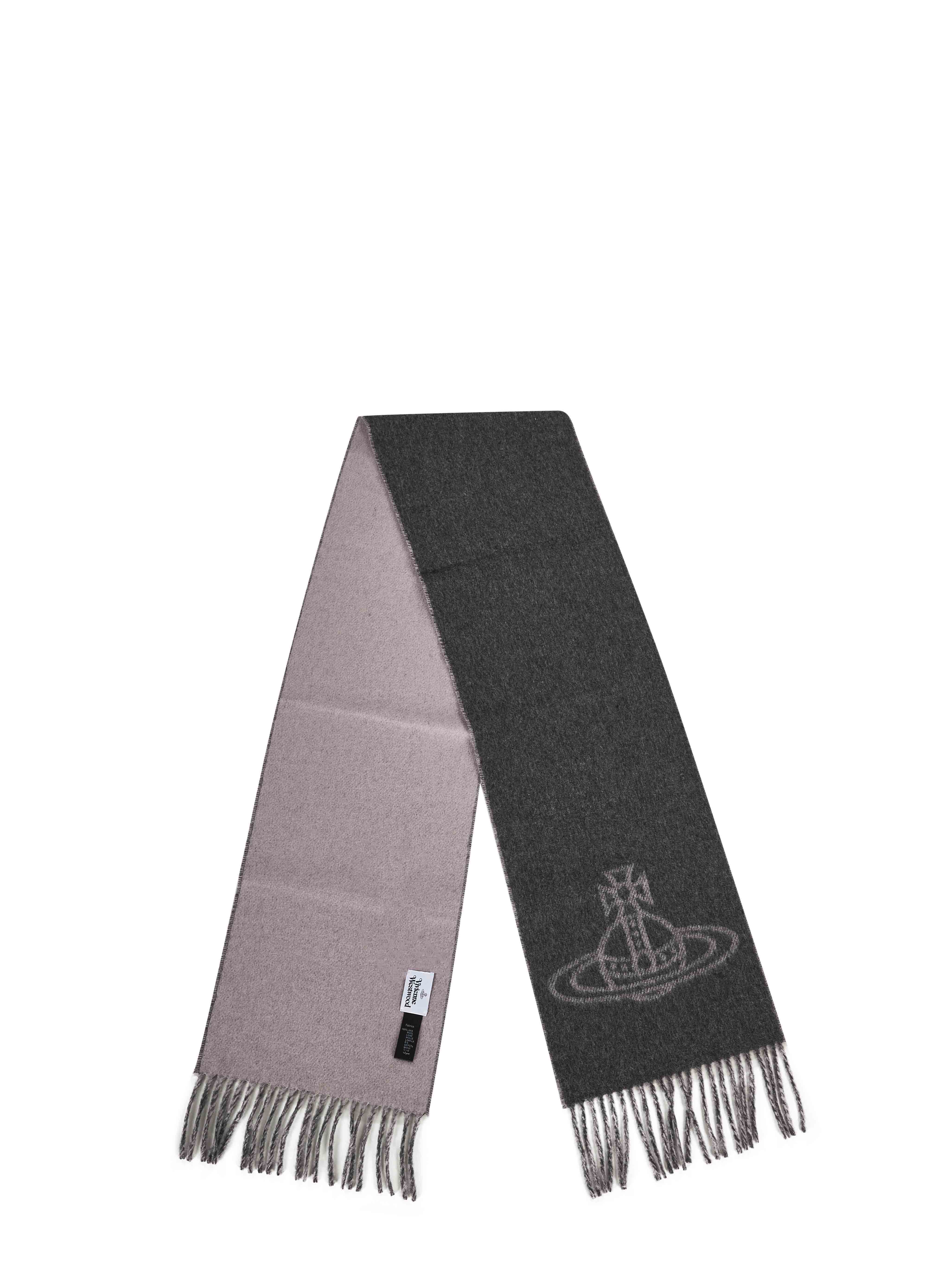 Sciarpa double face in grigio 