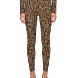 Leggings con stampa pitone multicolore 