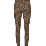 Leggings con stampa pitone multicolore 