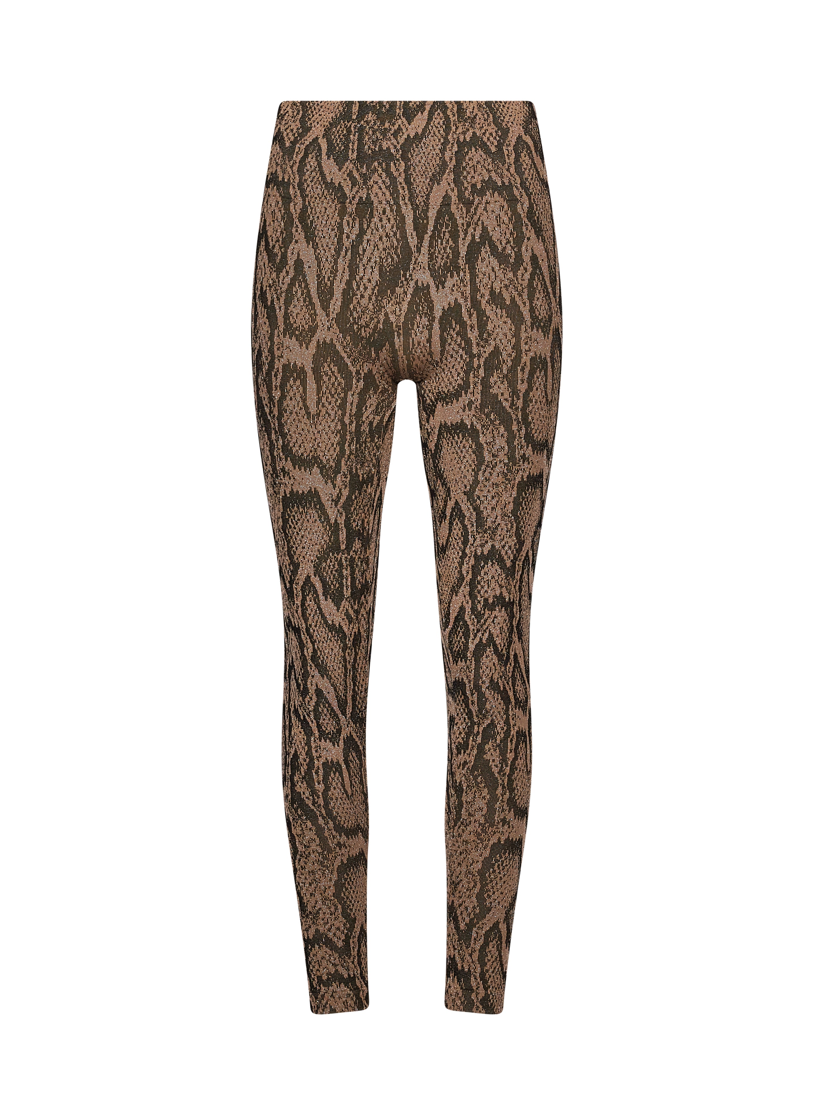 Leggings con stampa pitone multicolore 