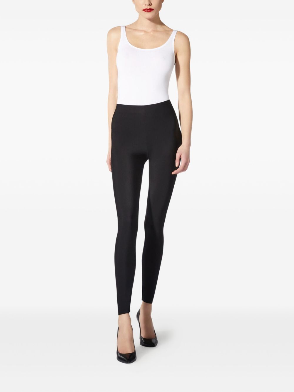 Leggings a vita alta in nero Wolford - donna 