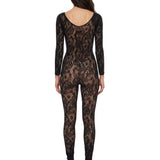 Tuta infinite rose in nero 