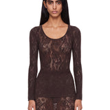 Top Infinite Rose in marrone 