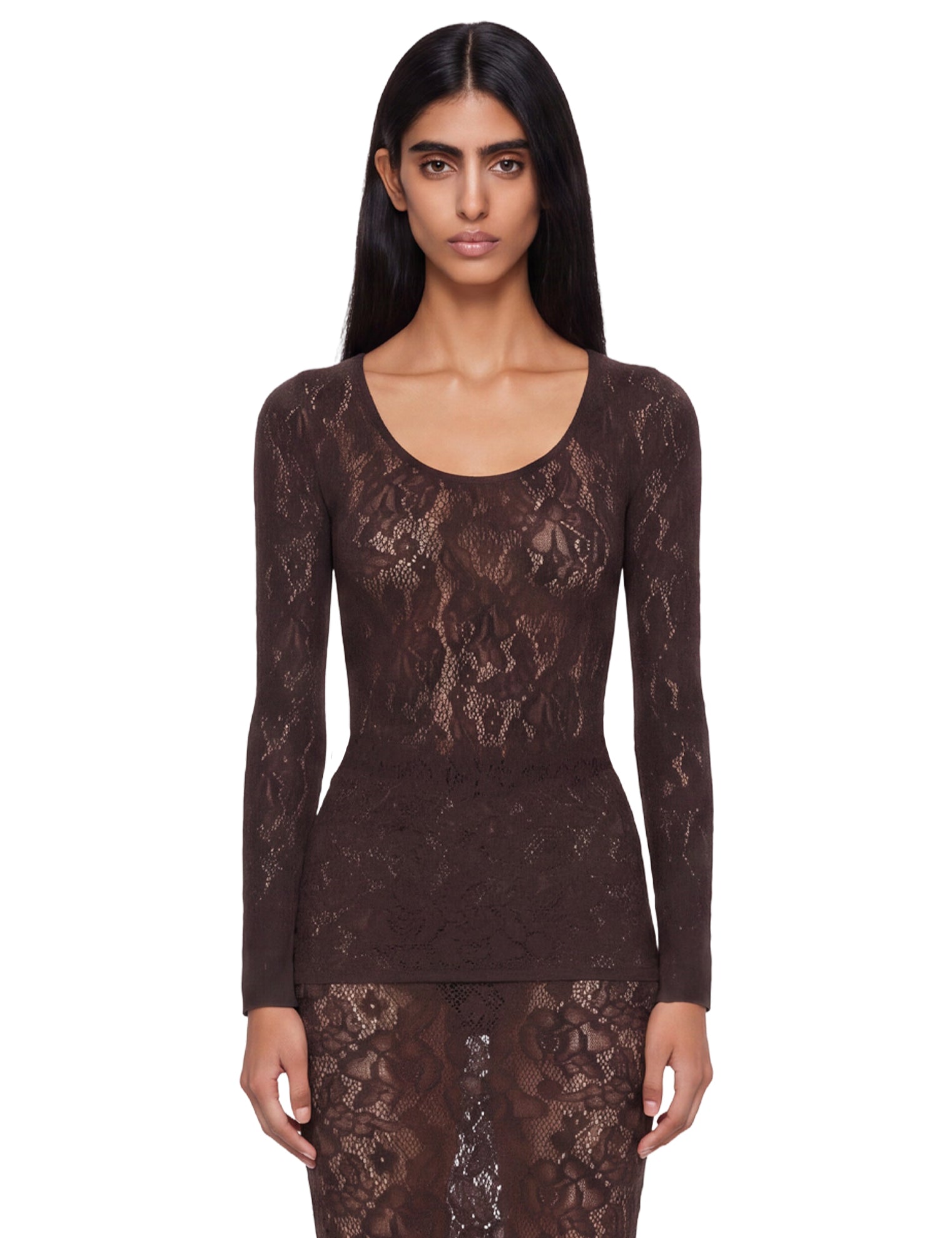 Top Infinite Rose in marrone 