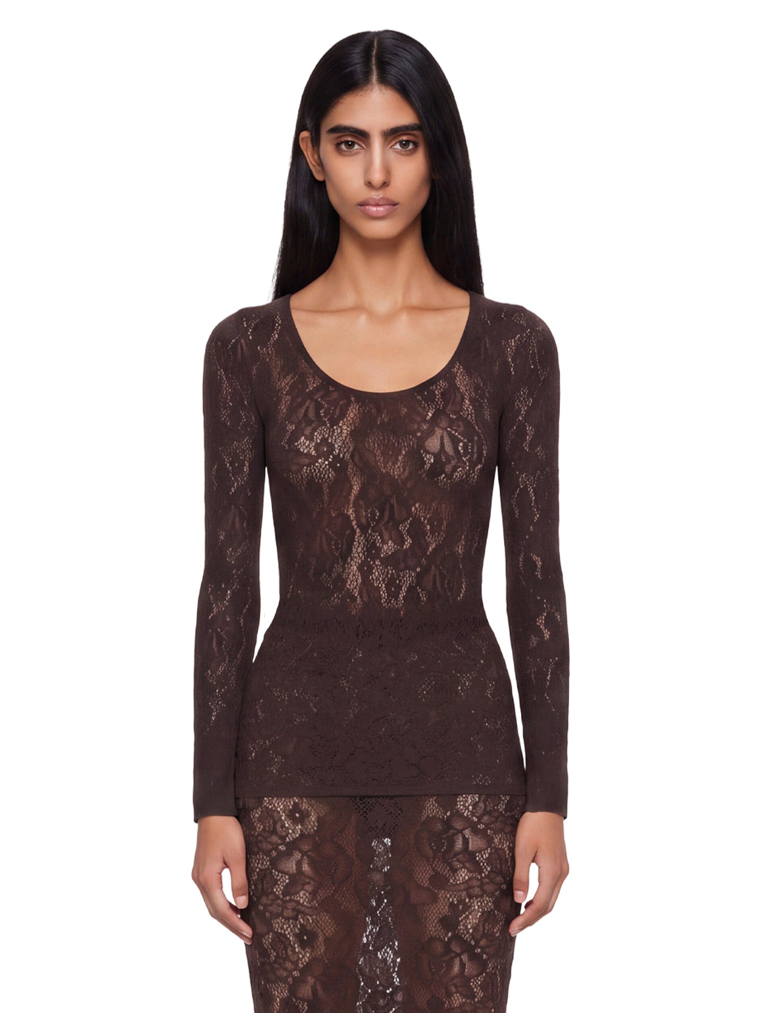 Top Infinite Rose in marrone 