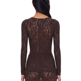 Top Infinite Rose in marrone 
