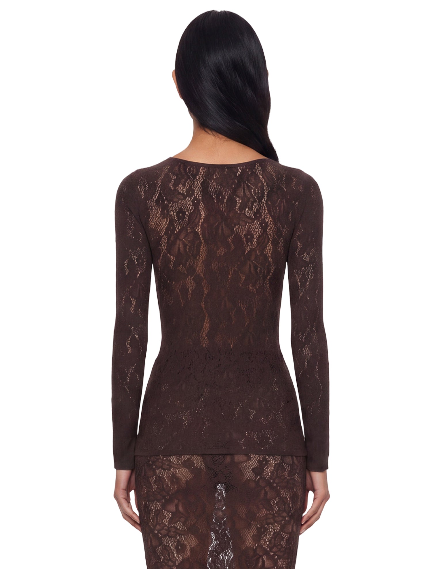 Top Infinite Rose in marrone 