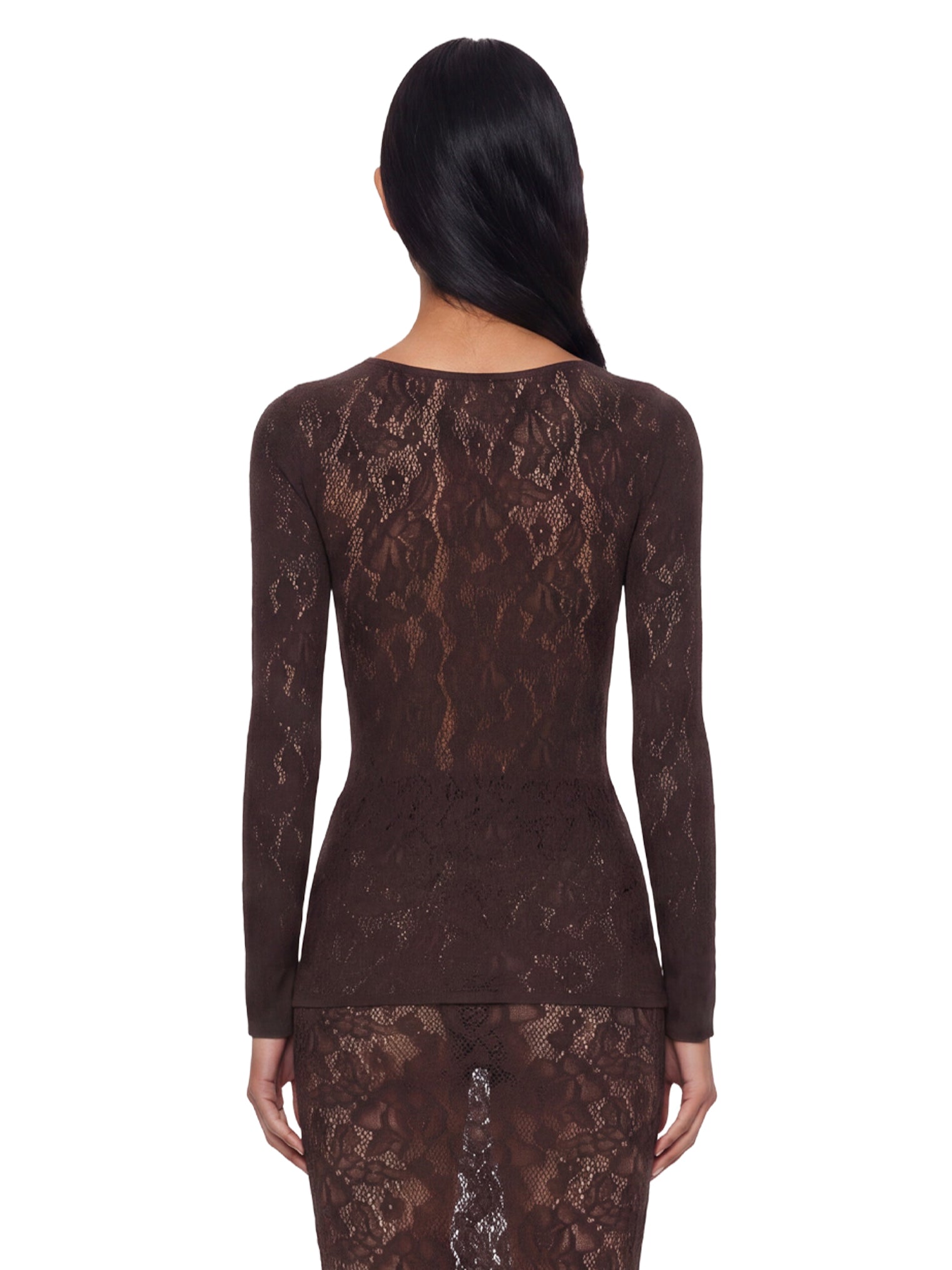 Top Infinite Rose in marrone 