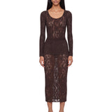 Top Infinite Rose in marrone 