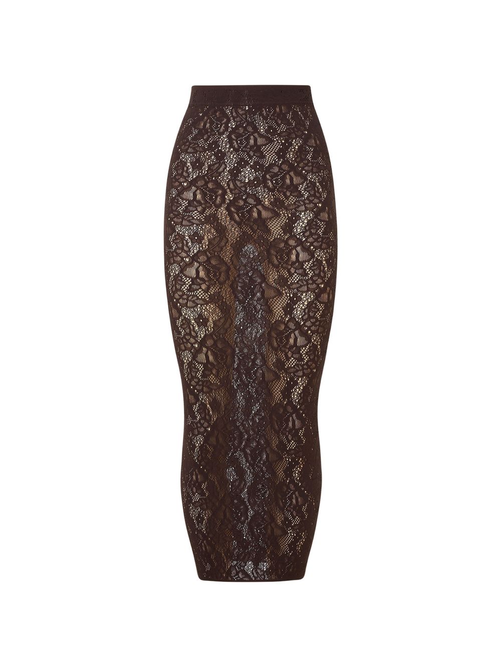 Gonna midi in pizzo Infinite Rose in marrone 
