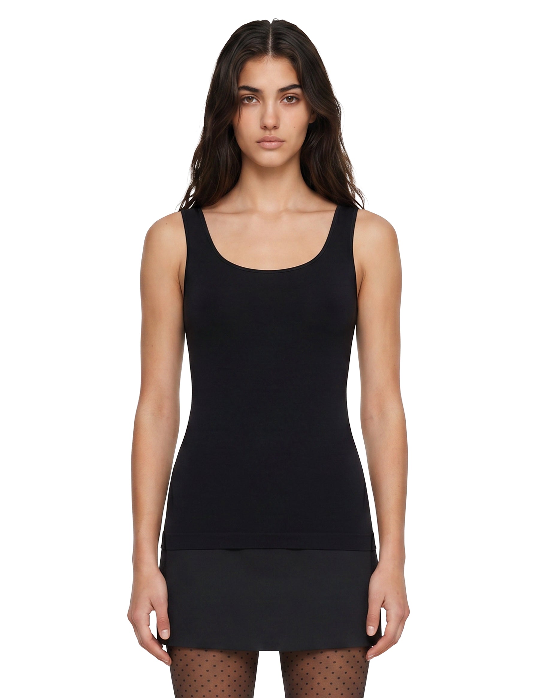 Top seamless in nero 