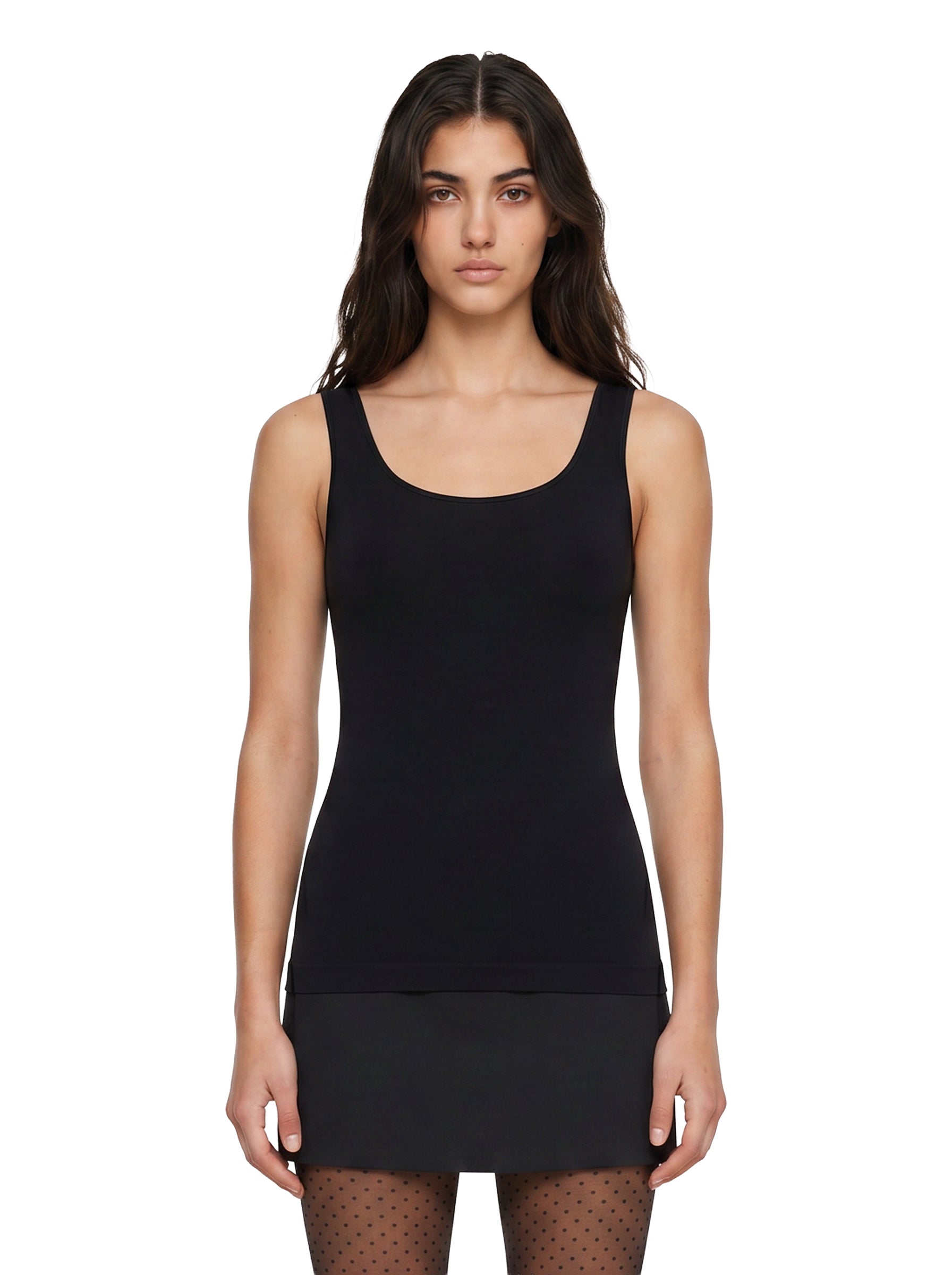 Top seamless in nero 