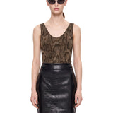 Minigonna in eco-pelle alligator in nero 