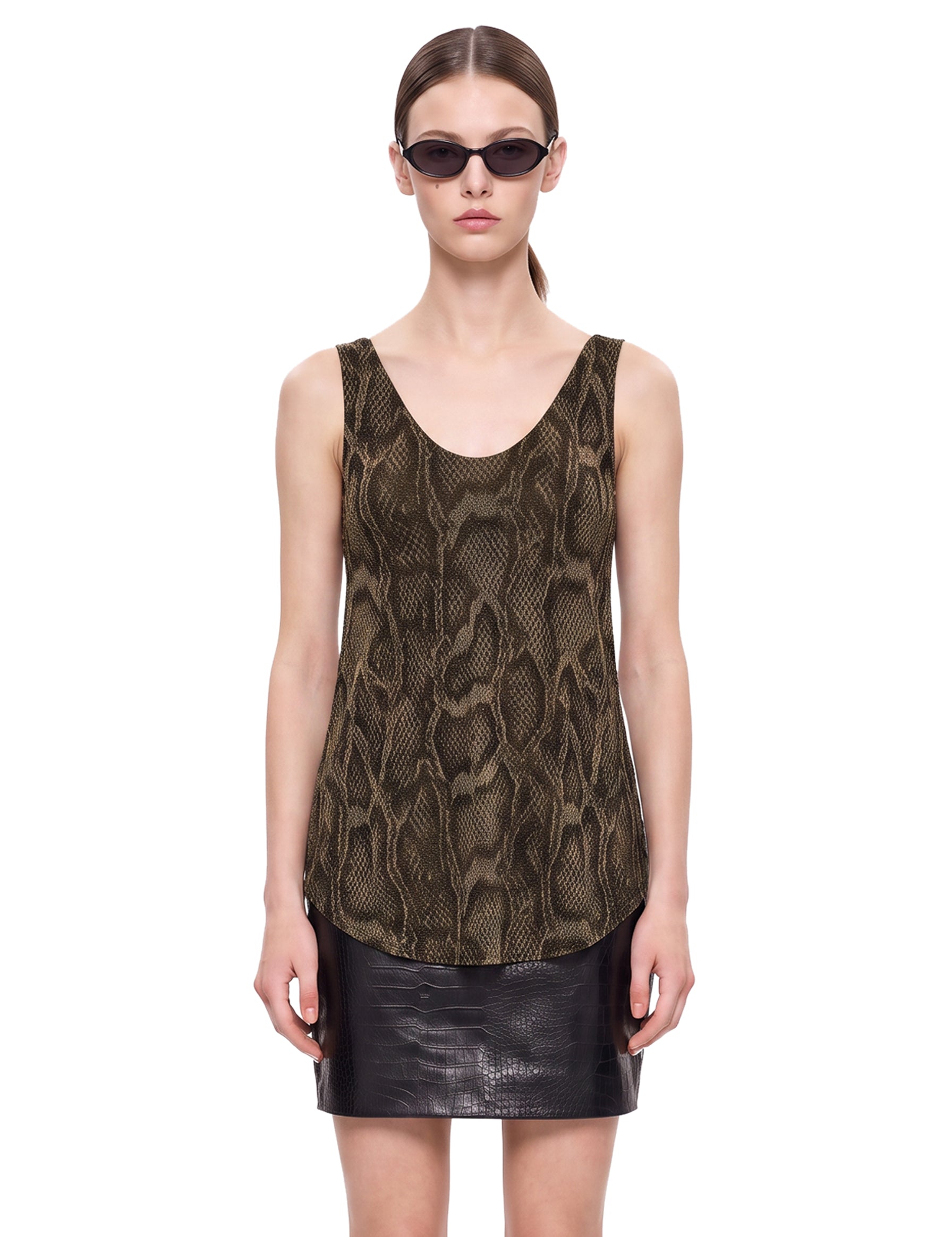 Top shimmering python multicolore 