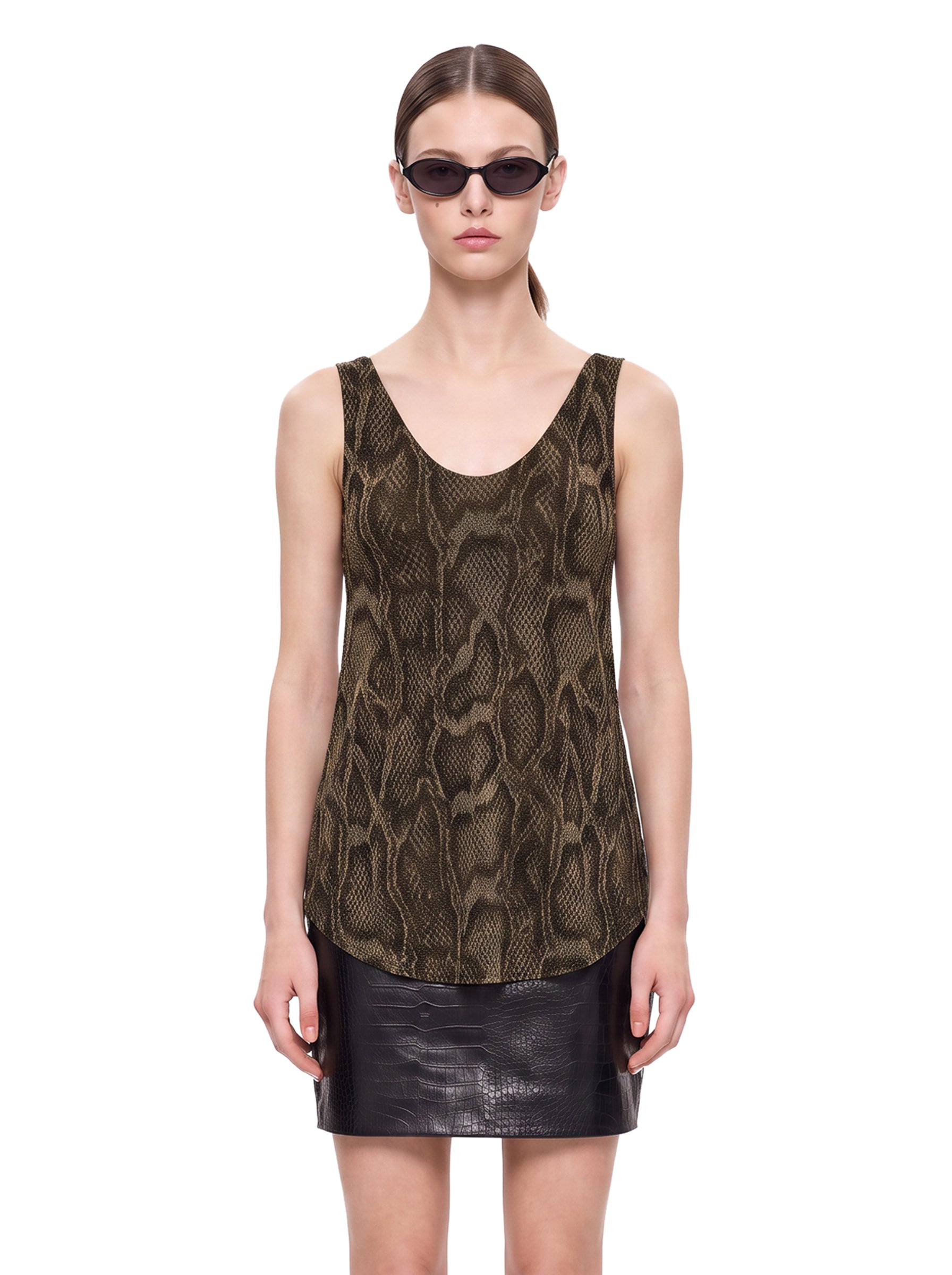 Top shimmering python multicolore 