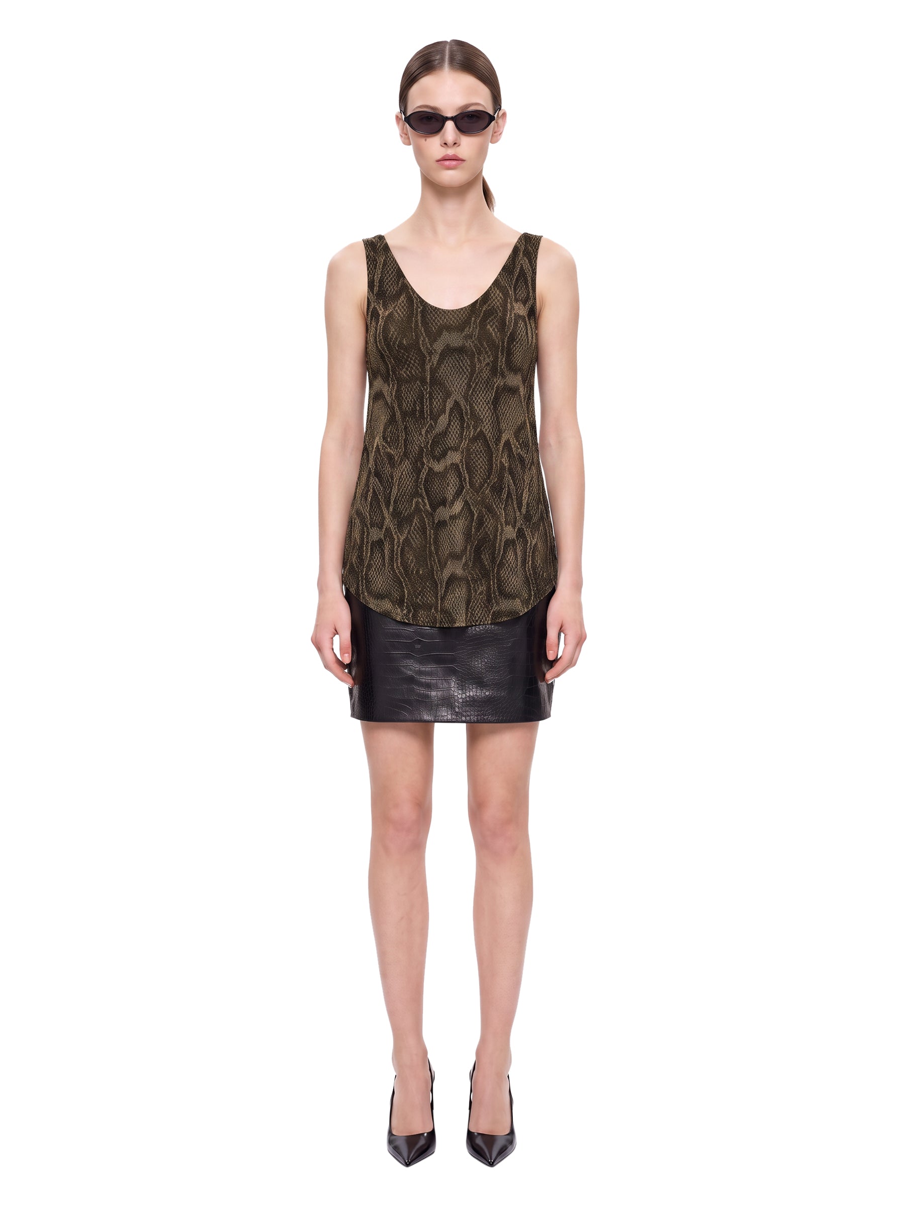 Top shimmering python multicolore 