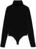 Body a collo alto colorado in nero Wolford - donna