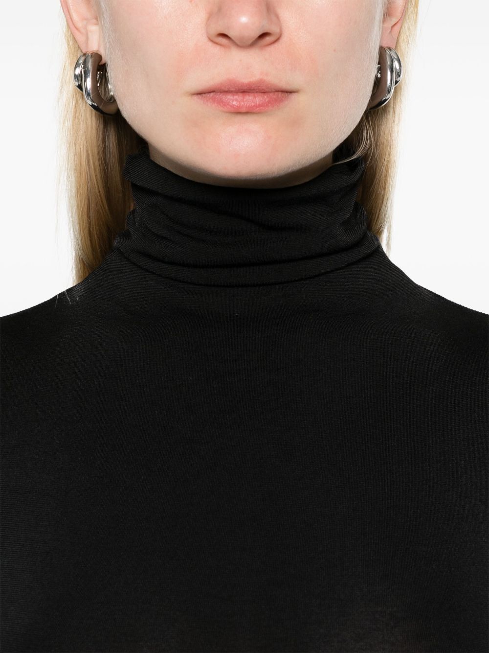 Body a collo alto colorado in nero Wolford - donna 