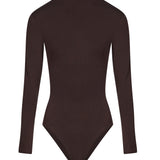 Body a maniche lunghe in marrone 