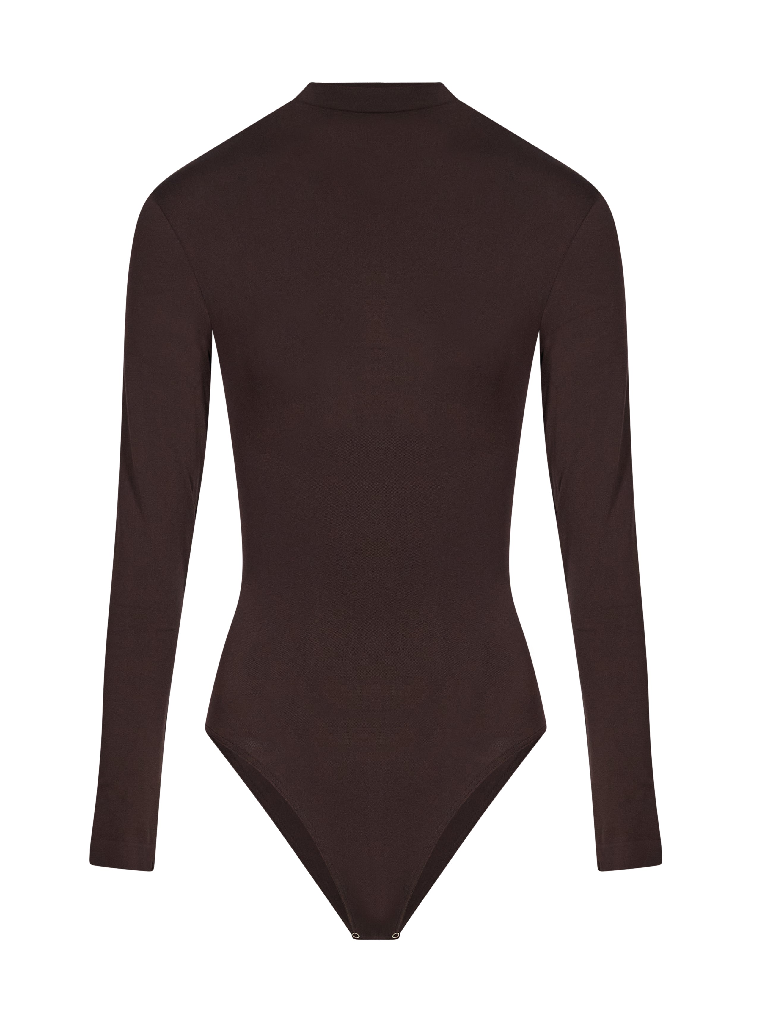 Body a maniche lunghe in marrone 