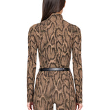 Body con stampa pitone multicolore 