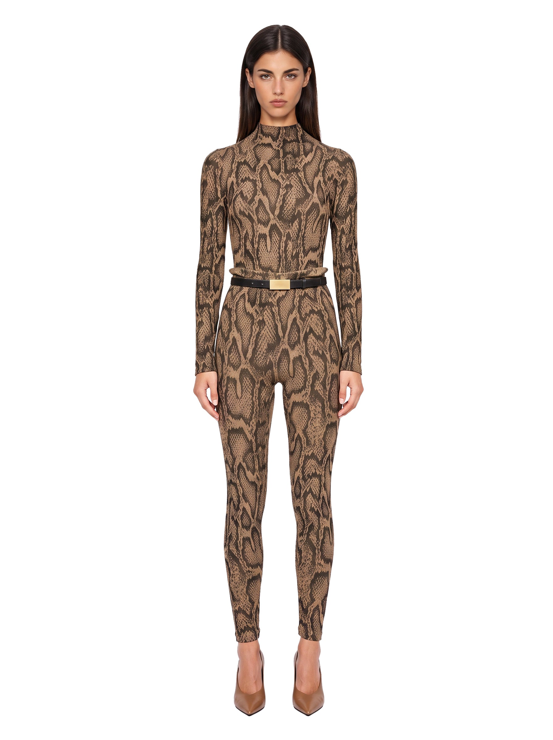 Body con stampa pitone multicolore 