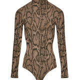 Body con stampa pitone multicolore 