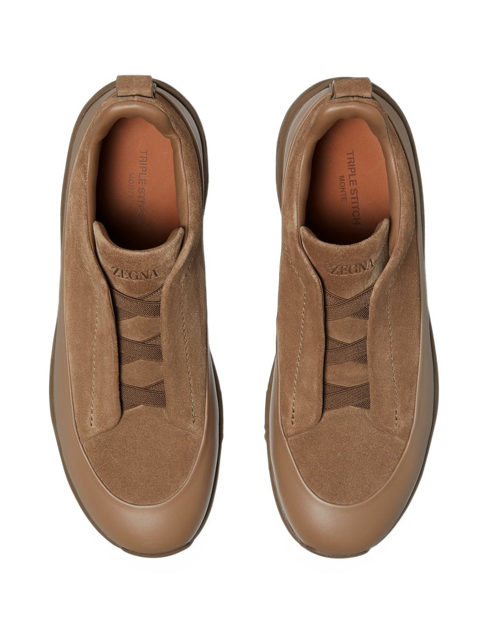 Sneakers Monte Triple Stitch in marrone chiaro 