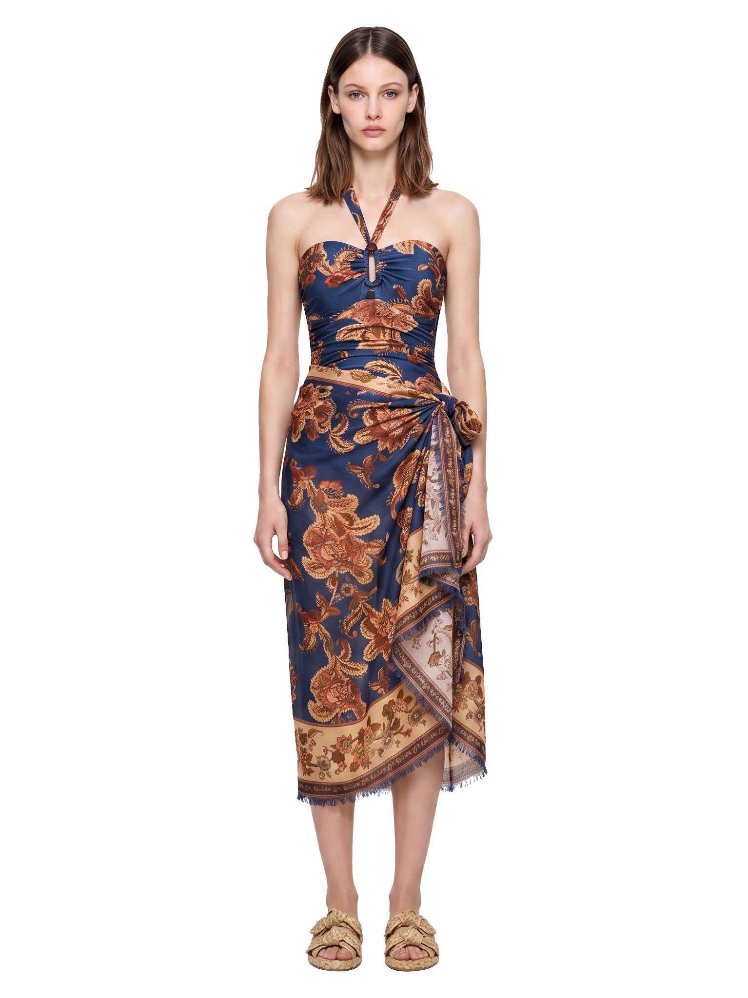 Costume Aster con stampa floreale multicolore 