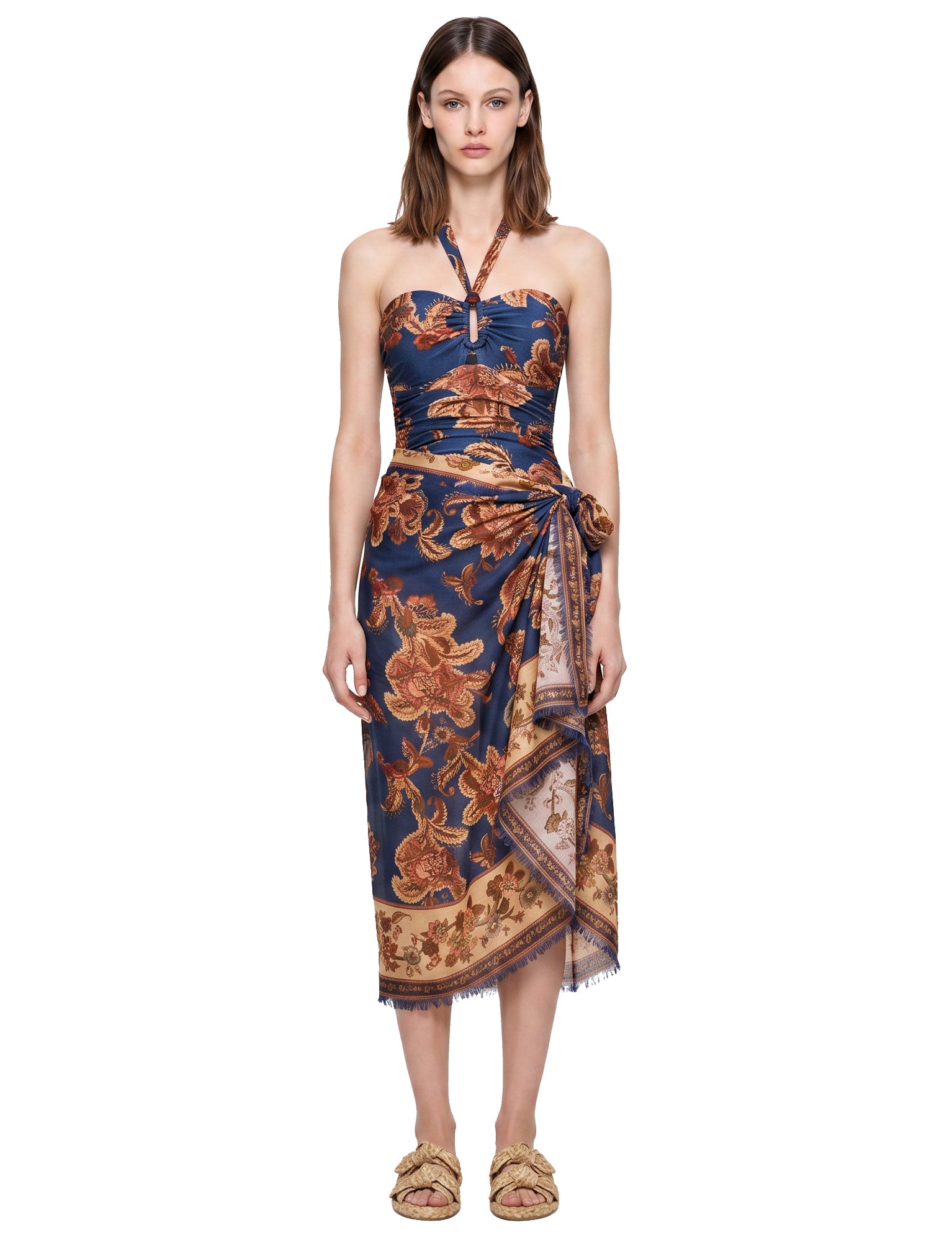 Costume Aster con stampa floreale multicolore 