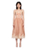 Abito midi con dettagli in pizzo Valiant in rosa