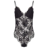Body in pizzo teddy in nero 