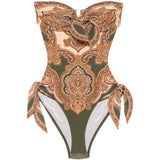 Costume da bagno Mahon con stampa paisley multicolor 