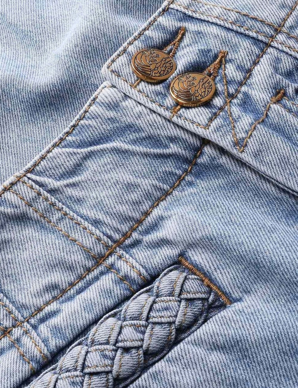Jeans Indra a gamba larga in blu 