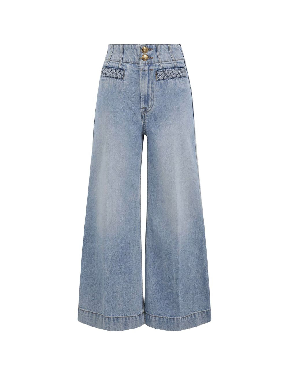 Jeans Indra a gamba larga in blu 