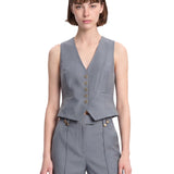 Gilet con bottoni valiant in grigio 