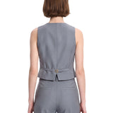 Gilet con bottoni valiant in grigio 