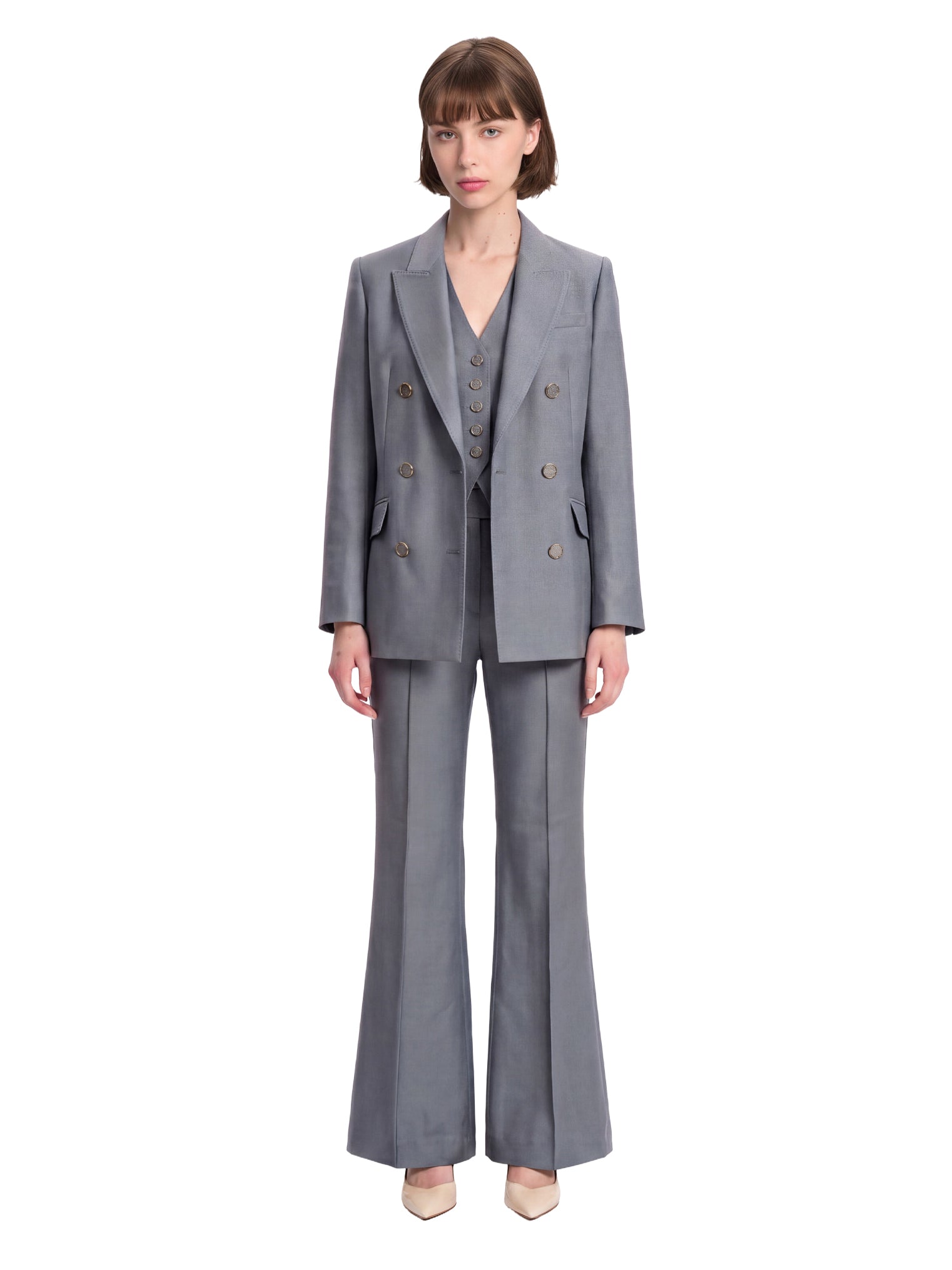 Gilet con bottoni valiant in grigio 