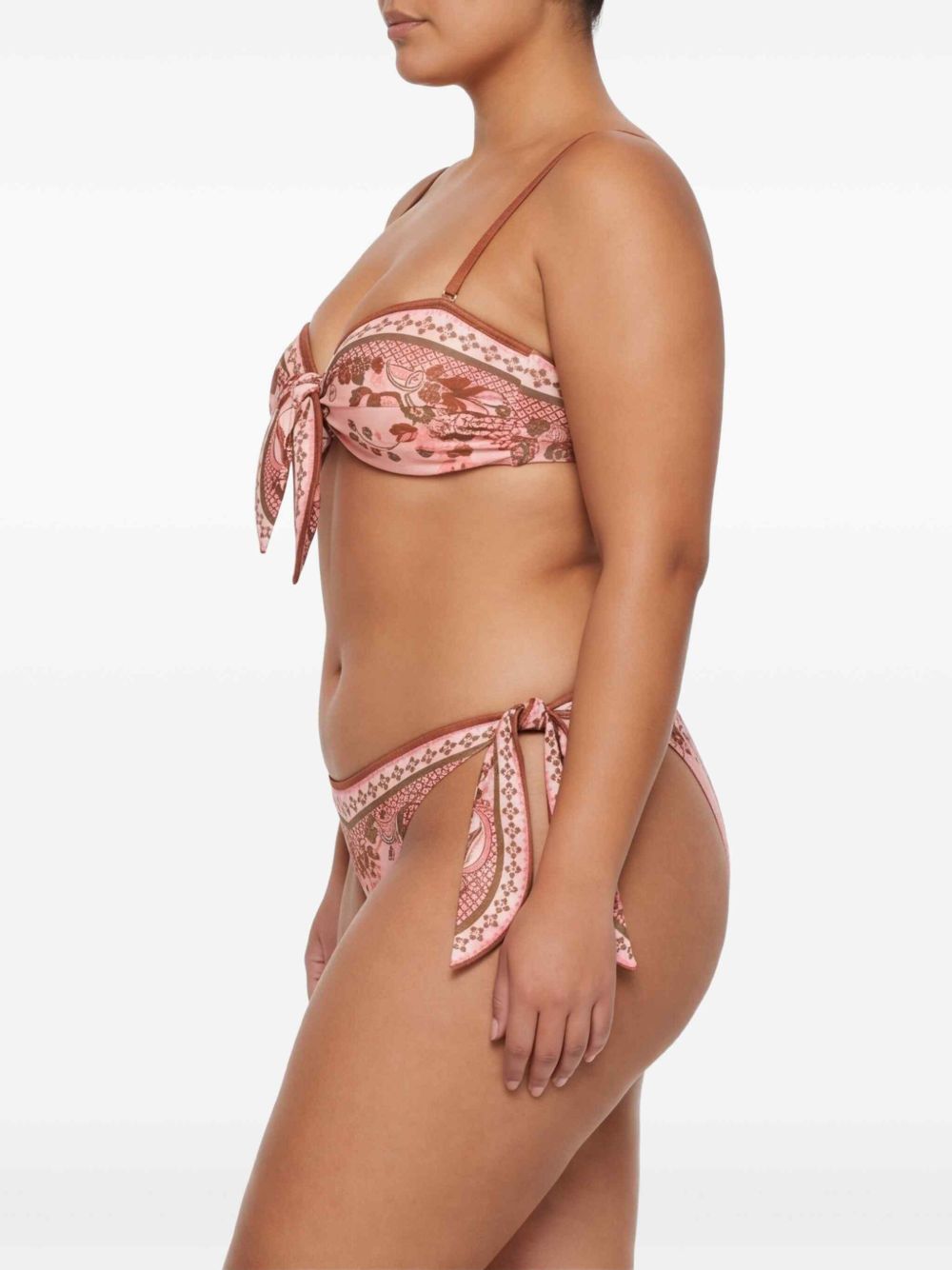 Bikini con stampa paisley Aster in rosa 